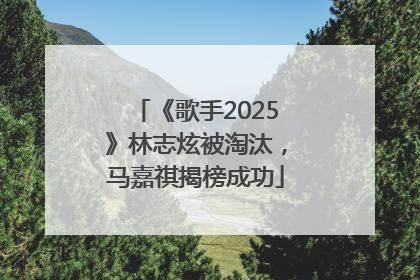 《歌手2025》林志炫被淘汰，马嘉祺揭榜成功