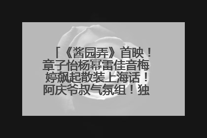 《酱园弄》首映！章子怡杨幂雷佳音梅婷飙起散装上海话！阿庆爷叔气氛组！独独没见他……