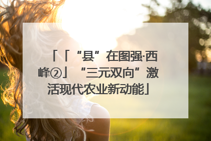 「“县”在图强·西峰②」“三元双向”激活现代农业新动能