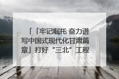 「牢记嘱托 奋力谱写中国式现代化甘肃篇章」打好“三北”工程攻坚战 筑牢国家西部生态安全屏障