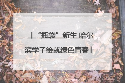 “瓶袋”新生 哈尔滨学子绘就绿色青春