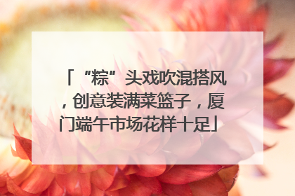 “粽”头戏吹混搭风，创意装满菜篮子，厦门端午市场花样十足