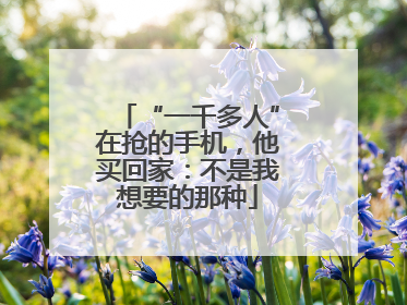 “一千多人”在抢的手机，他买回家：不是我想要的那种