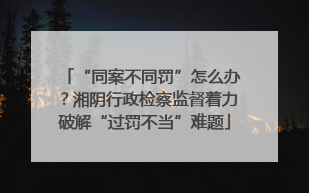 “同案不同罚”怎么办？湘阴行政检察监督着力破解“过罚不当”难题
