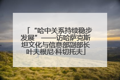 “哈中关系持续稳步发展”——访哈萨克斯坦文化与信息部副部长叶夫根尼·科切托夫