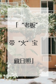 “老板”带“火”宝藏日照