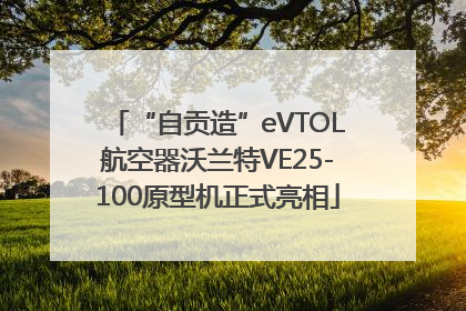 “自贡造”eVTOL航空器沃兰特VE25-100原型机正式亮相