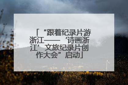 “跟着纪录片游浙江——‘诗画浙江’文旅纪录片创作大会”启动