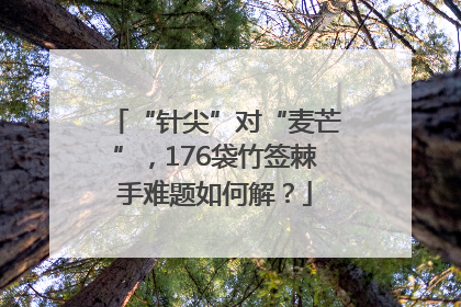 “针尖”对“麦芒”，176袋竹签棘手难题如何解？
