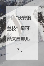 “长安的荔枝”最可能来自哪儿？