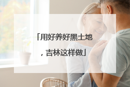 用好养好黑土地，吉林这样做
