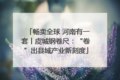 畅卖全球 河南有一套丨虞城钢卷尺：“卷”出县域产业新刻度