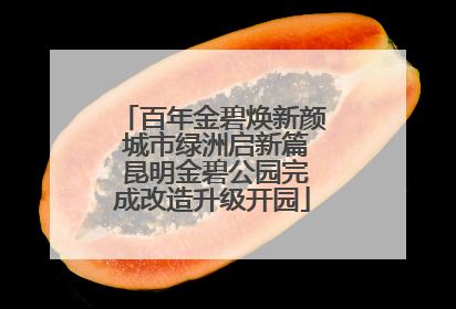 百年金碧焕新颜 城市绿洲启新篇 昆明金碧公园完成改造升级开园