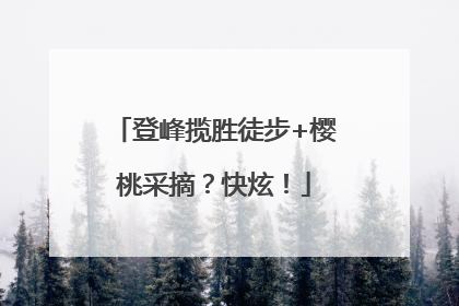 登峰揽胜徒步+樱桃采摘？快炫！