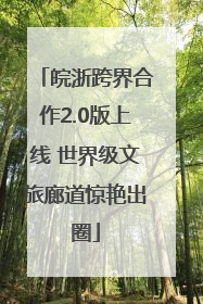 皖浙跨界合作2.0版上线 世界级文旅廊道惊艳出圈