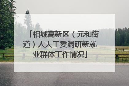 相城高新区（元和街道）人大工委调研新就业群体工作情况