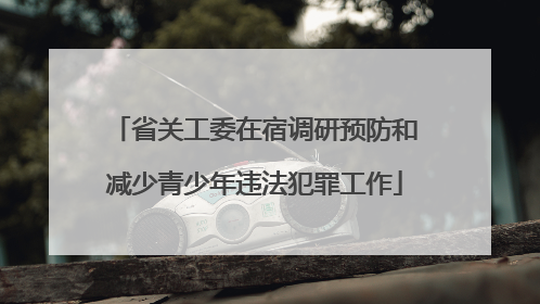 省关工委在宿调研预防和减少青少年违法犯罪工作
