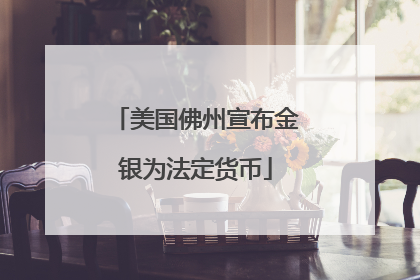 美国佛州宣布金银为法定货币