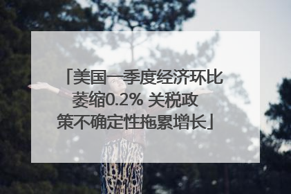 美国一季度经济环比萎缩0.2% 关税政策不确定性拖累增长