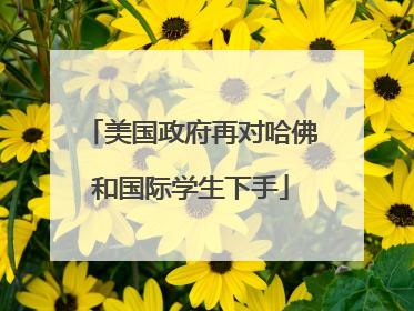 美国政府再对哈佛和国际学生下手
