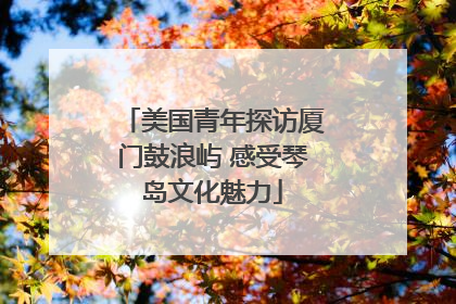 美国青年探访厦门鼓浪屿 感受琴岛文化魅力