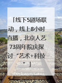 线下5剧场联动，线上8小时直播，北京人艺73周年院庆探讨“艺术+科技”