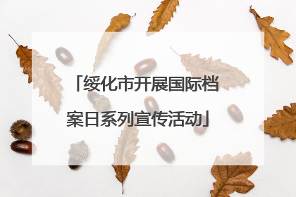 绥化市开展国际档案日系列宣传活动
