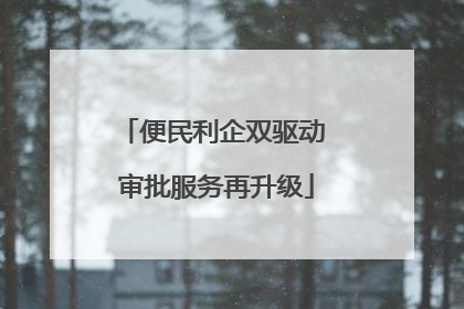 便民利企双驱动 审批服务再升级