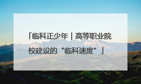 临科正少年｜高等职业院校建设的“临科速度”