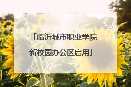 临沂城市职业学院新校园办公区启用
