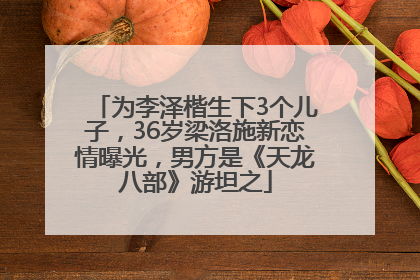 为李泽楷生下3个儿子，36岁梁洛施新恋情曝光，男方是《天龙八部》游坦之