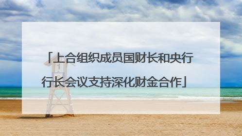 上合组织成员国财长和央行行长会议支持深化财金合作
