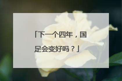 下一个四年，国足会变好吗？