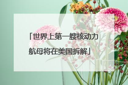 世界上第一艘核动力航母将在美国拆解