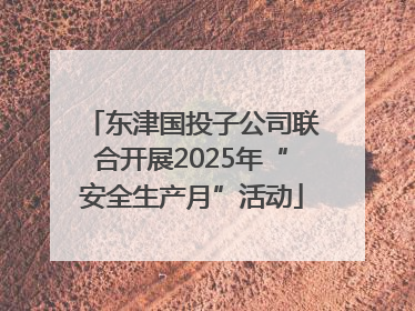 东津国投子公司联合开展2025年“安全生产月”活动