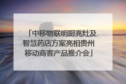 中移物联明厨亮灶及智慧药店方案亮相贵州移动商客产品推介会