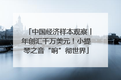 中国经济样本观察丨年创汇千万美元！小提琴之音“响”彻世界