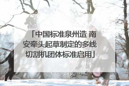 中国标准泉州造 南安牵头起草制定的多线切割机团体标准启用
