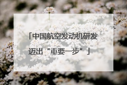 中国航空发动机研发迈出“重要一步”
