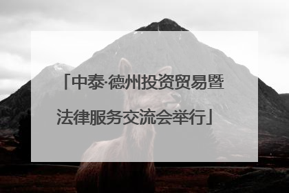中泰·德州投资贸易暨法律服务交流会举行