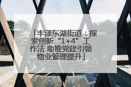 丰泽东湖街道：探索创新“1+4”工作法 助推党建引领物业管理提升