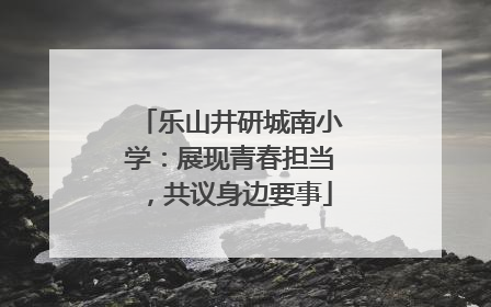 乐山井研城南小学：展现青春担当，共议身边要事