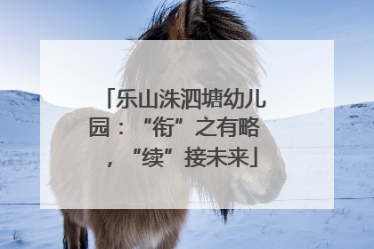 乐山洙泗塘幼儿园：“衔”之有略，“续”接未来