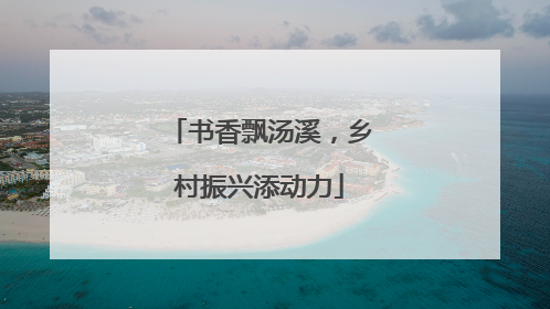 书香飘汤溪，乡村振兴添动力