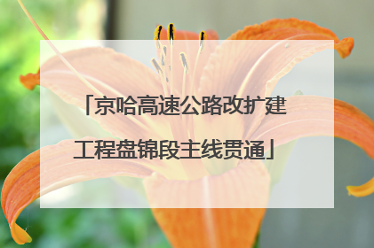 京哈高速公路改扩建工程盘锦段主线贯通