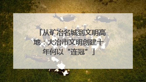 从矿冶名城到文明高地：大冶市文明创建十年何以“连冠”