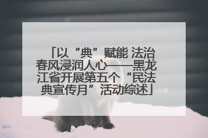 以“典”赋能 法治春风浸润人心——黑龙江省开展第五个“民法典宣传月”活动综述