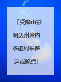 受降雨影响达州境内多趟列车停运或晚点