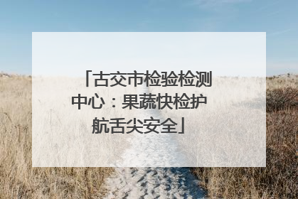 古交市检验检测中心：果蔬快检护航舌尖安全