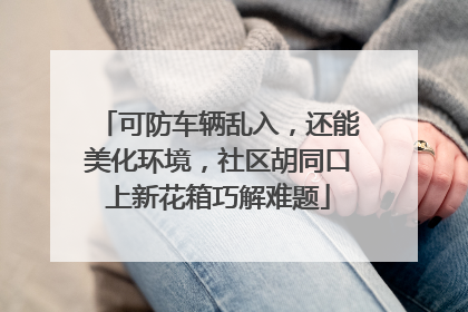 可防车辆乱入，还能美化环境，社区胡同口上新花箱巧解难题